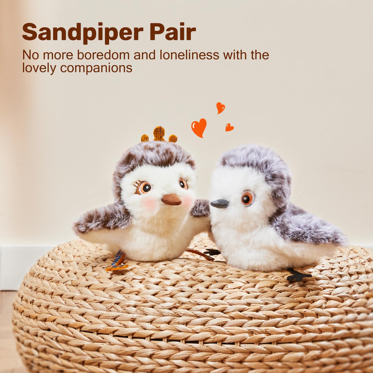 Potaroma Cat Toys 2 Pcs Flapping Sandpiper Pair-Mate