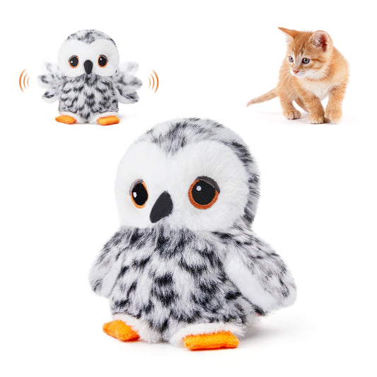 Potaroma Cat Toy Flapping Snowy Owl
