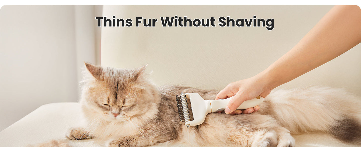 Potaroma 3 in 1 Dog Cat Grooming Brush, Double-Sided Deshedding
