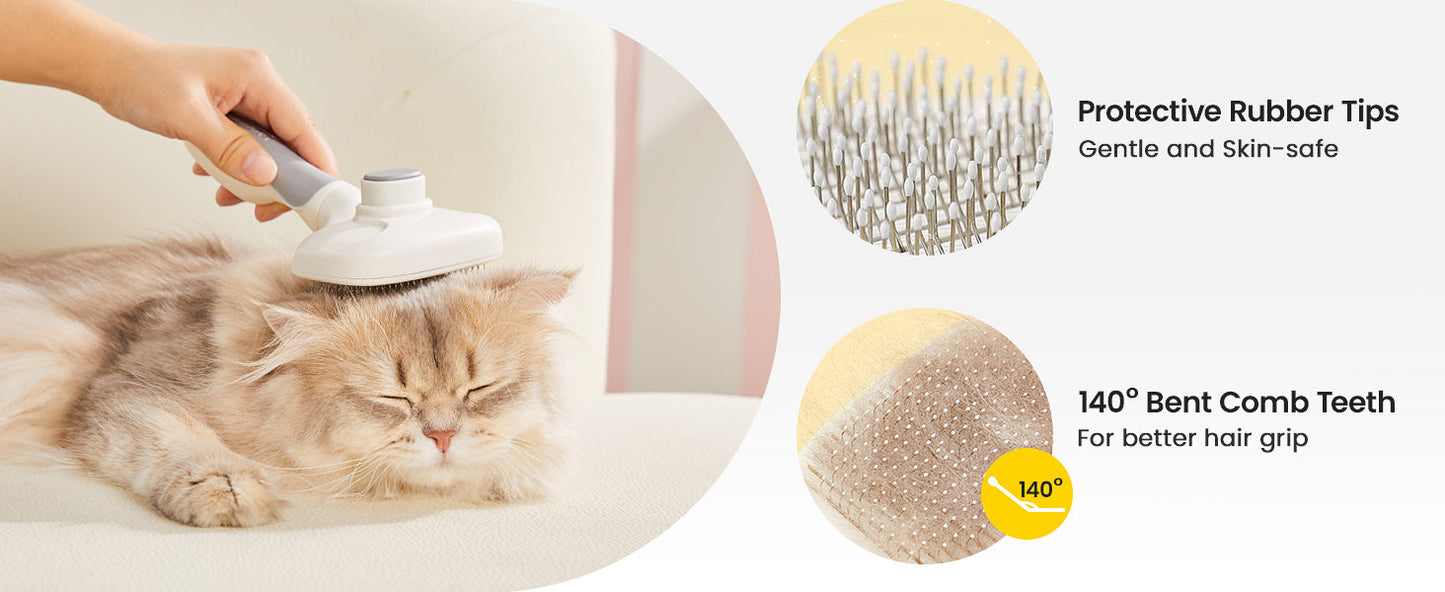 Potaroma 3 in 1 Dog Cat Grooming Brush, Double-Sided Deshedding