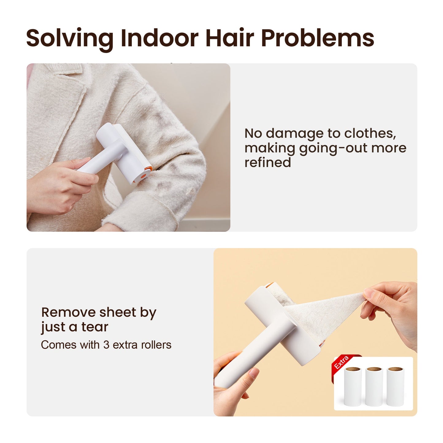 Pet Hair Removal Tool and Lint Roller Value Set