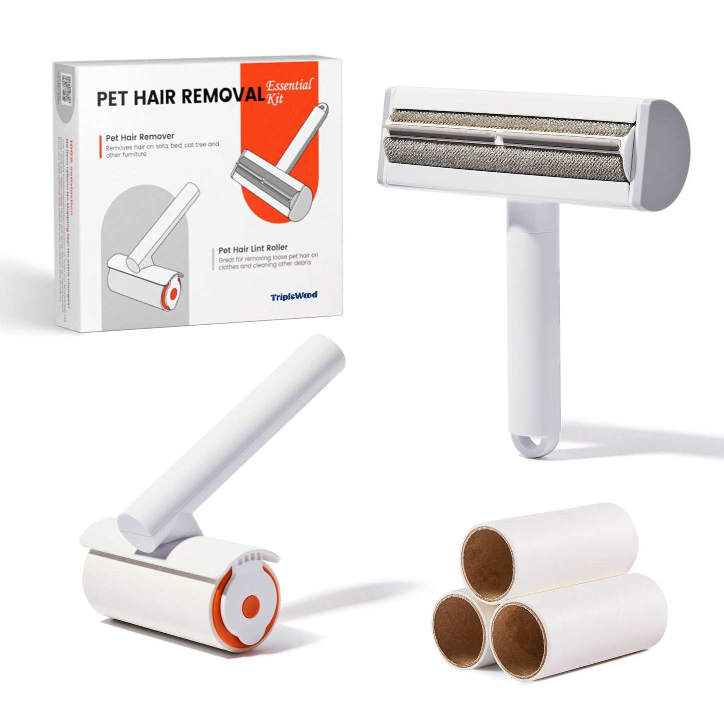 Pet Hair Removal Tool and Lint Roller Value Set