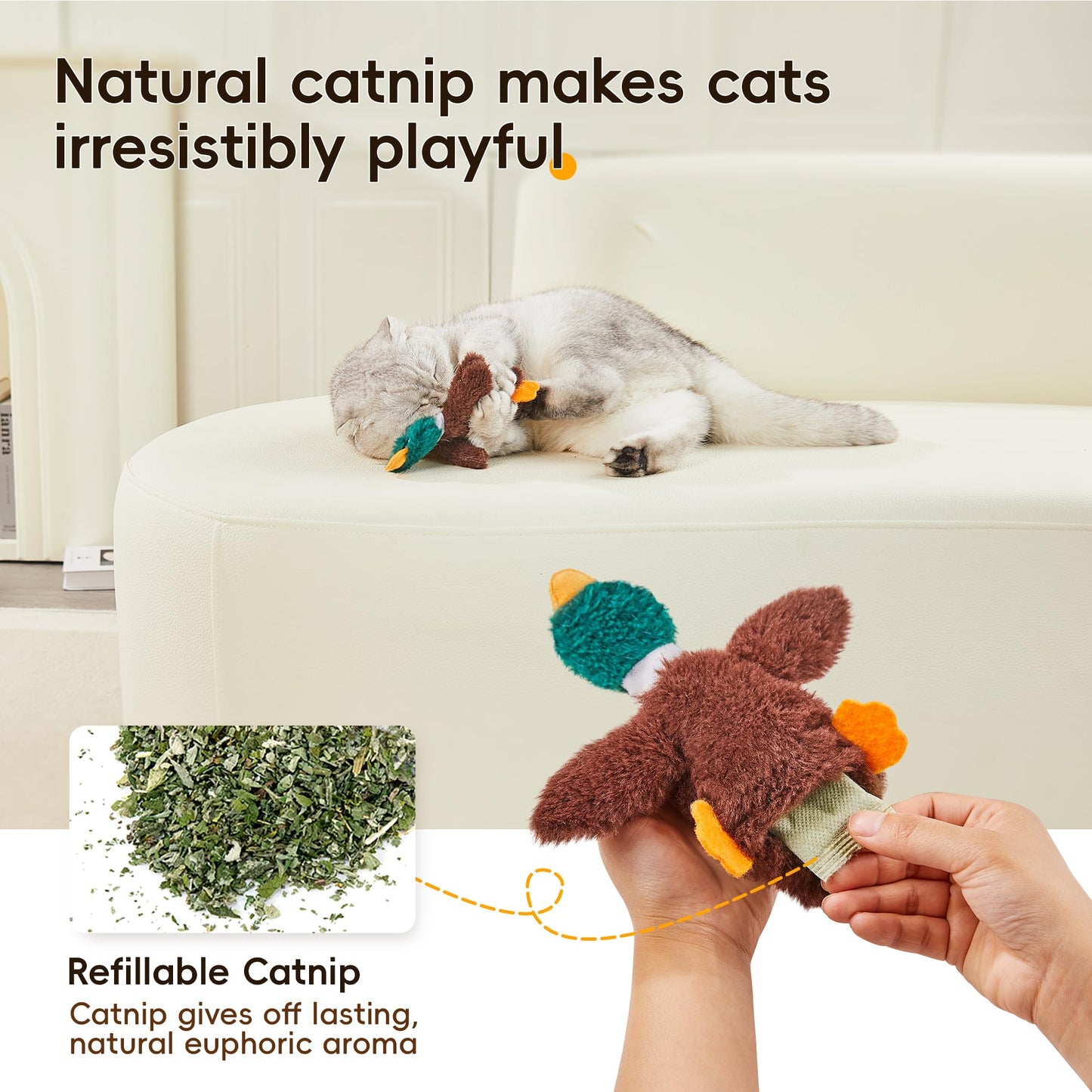 Potaroma Cat Toys Catnip Crinkly Sound 2 Packs
