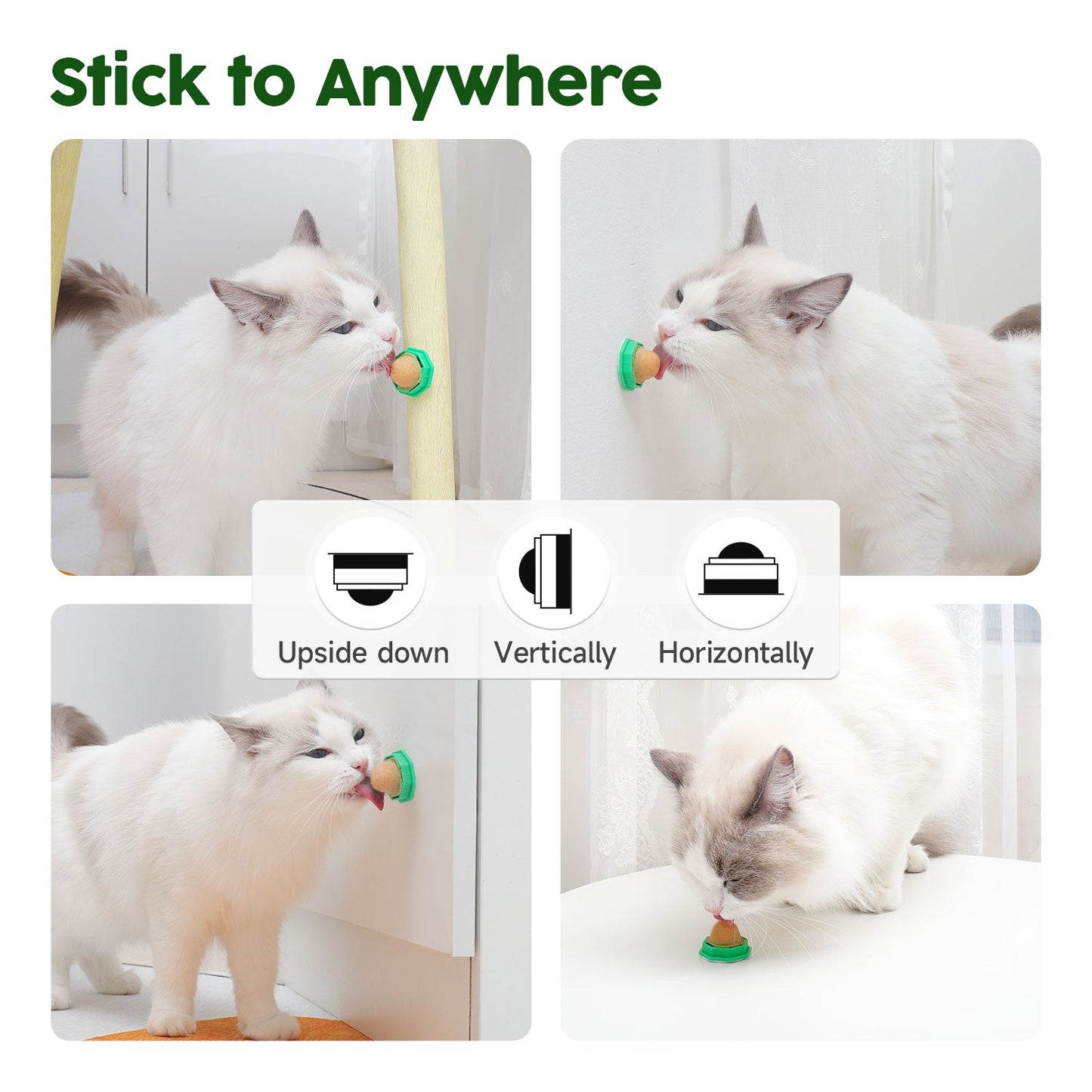 Potaroma 6 Pack Cat Energy Ball Toys, Catnip Lick Balls