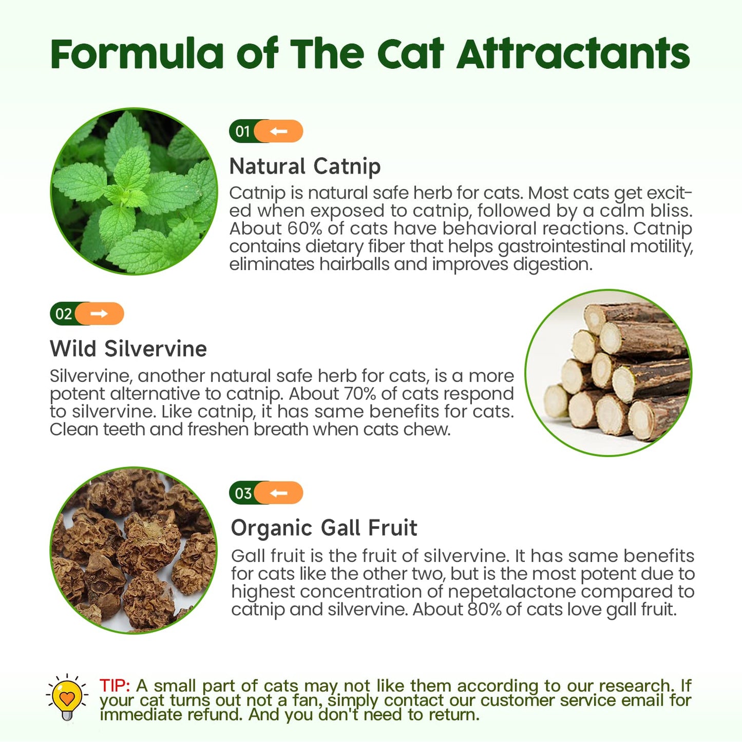 Potaroma Cat Toys 3 Pcs Catnip Mice Lollipops