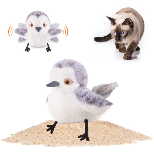 Potaroma Cat Toy Rechargeable Flapping Bird Sandpiper