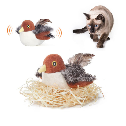 Potaroma Cat Toy Rechargeable Flapping Bird Sparrow