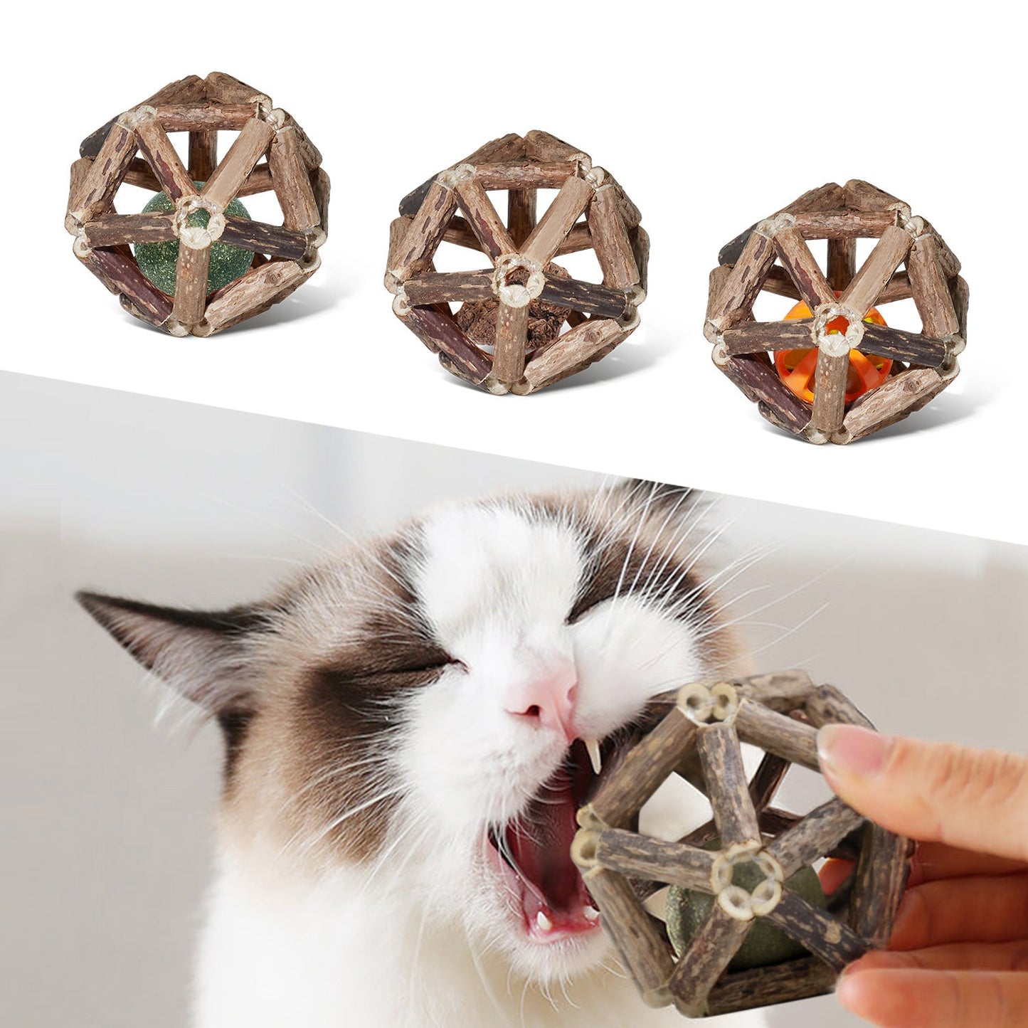 Potaroma 3 Pack Silvervine Stick Cage Balls