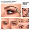Flawless 2-in-1 Rechargeable Eyebrow Trimmer – Painless Hair Removal for Brows & Face